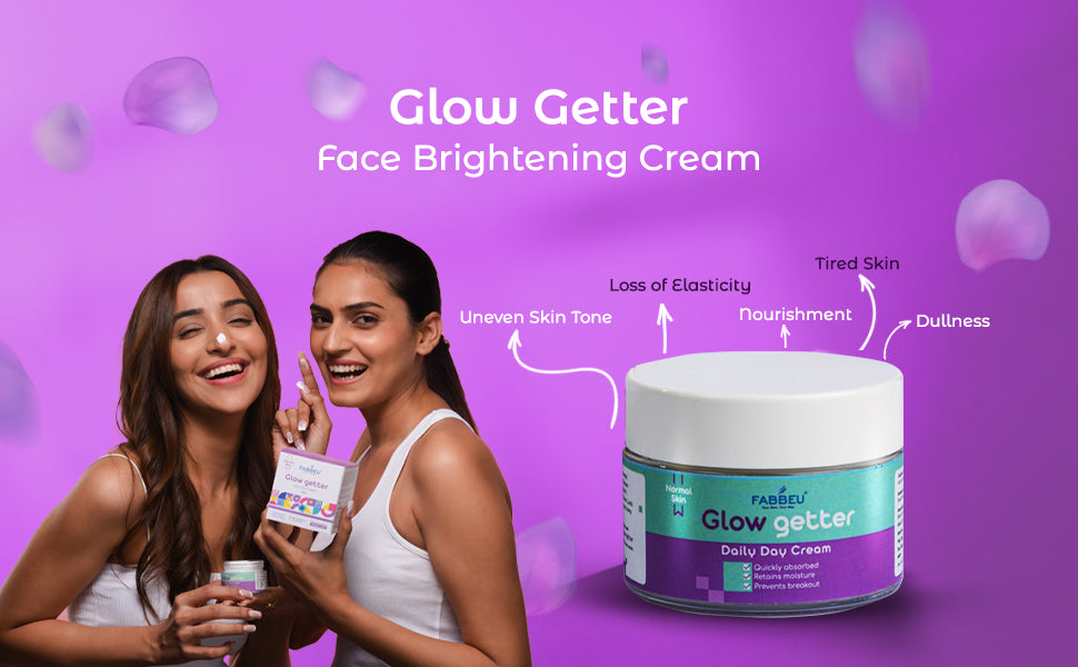 Fabbue Glow getter face brightening cream banner